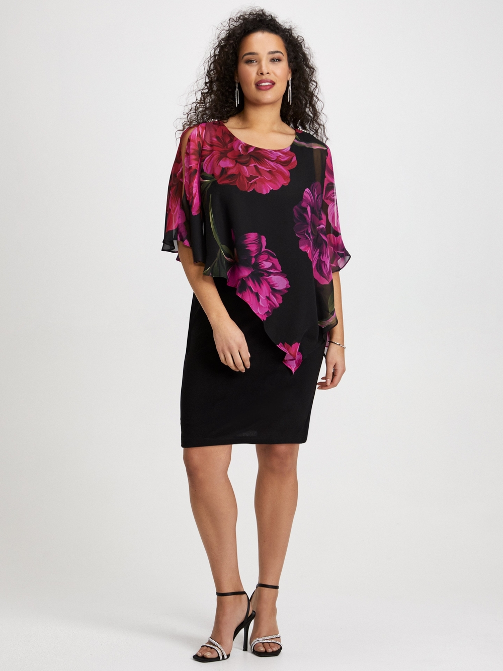 NWT Floral Overlay Dress